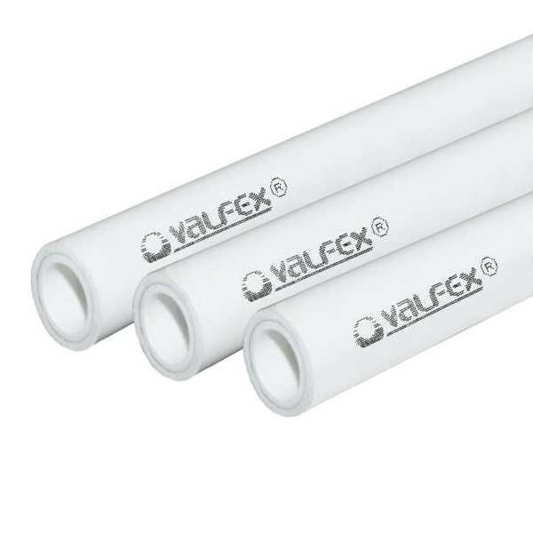 Труба PP-R белая арм алюминием Дн 40х6,7 Ру25 SDR6 Т<95С L=4м VALFEX 10104040